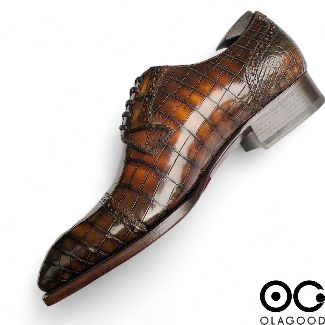 Giày nam goodyear handmade da cá sấu Nile- GGP017S - Hình ảnh 8