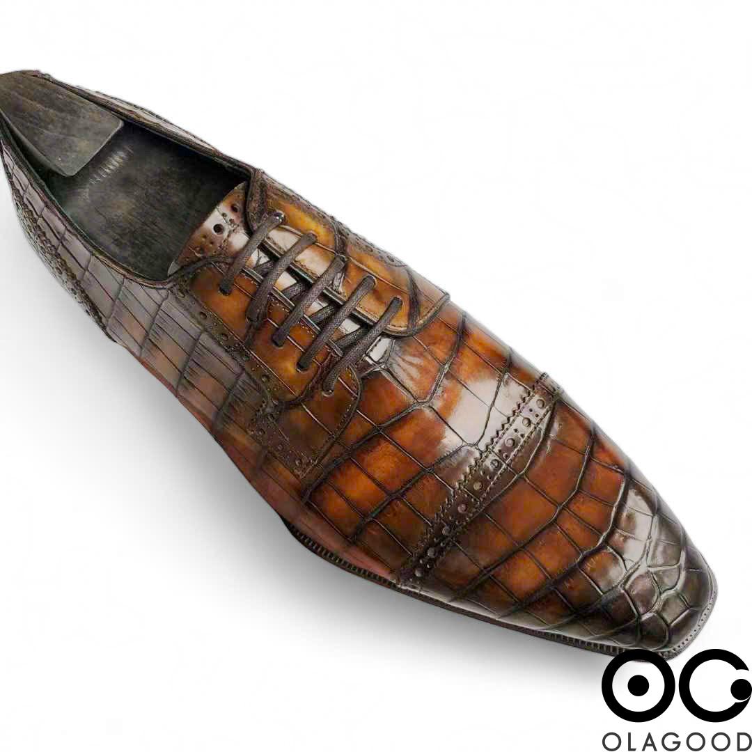 Giày nam goodyear handmade da cá sấu Nile- GGP017S - Hình ảnh 5