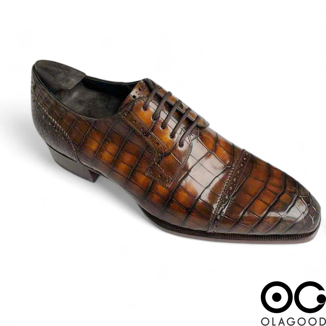 Giày nam goodyear handmade da cá sấu Nile- GGP017S - Hình ảnh 6