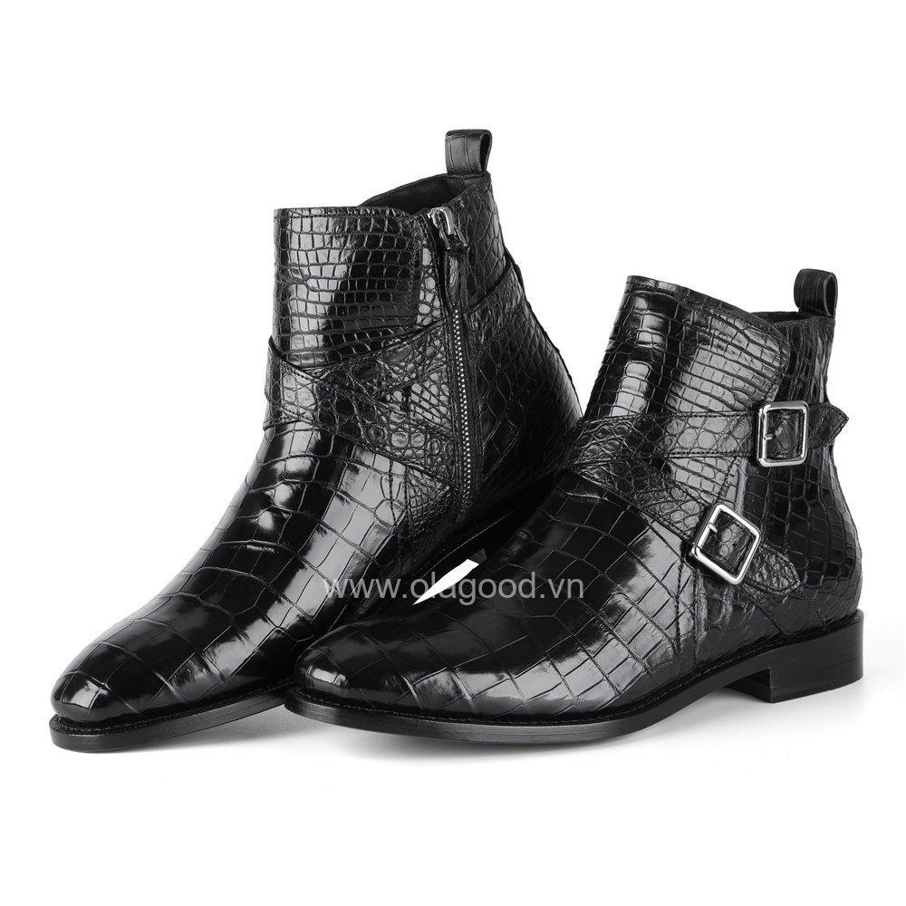 Giày boots nam da cá sấu - GB012S