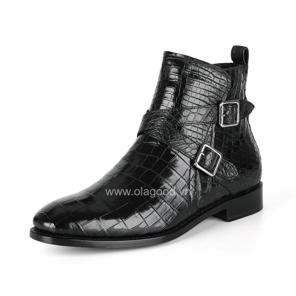 Giày boots nam da cá sấu - GB012S - Hình ảnh 4