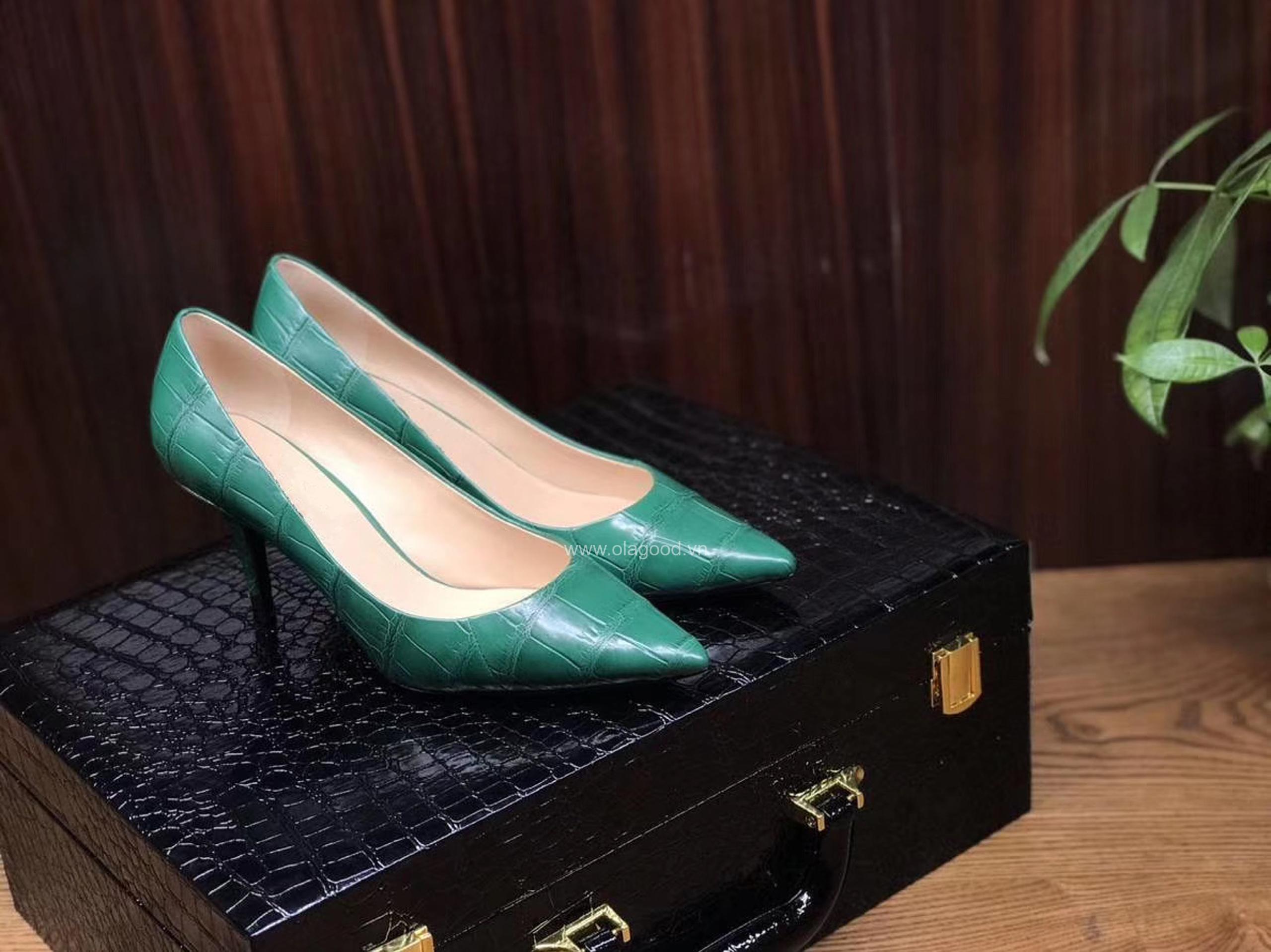 Giày da cá sấu nữ cao cấp - GNU026S