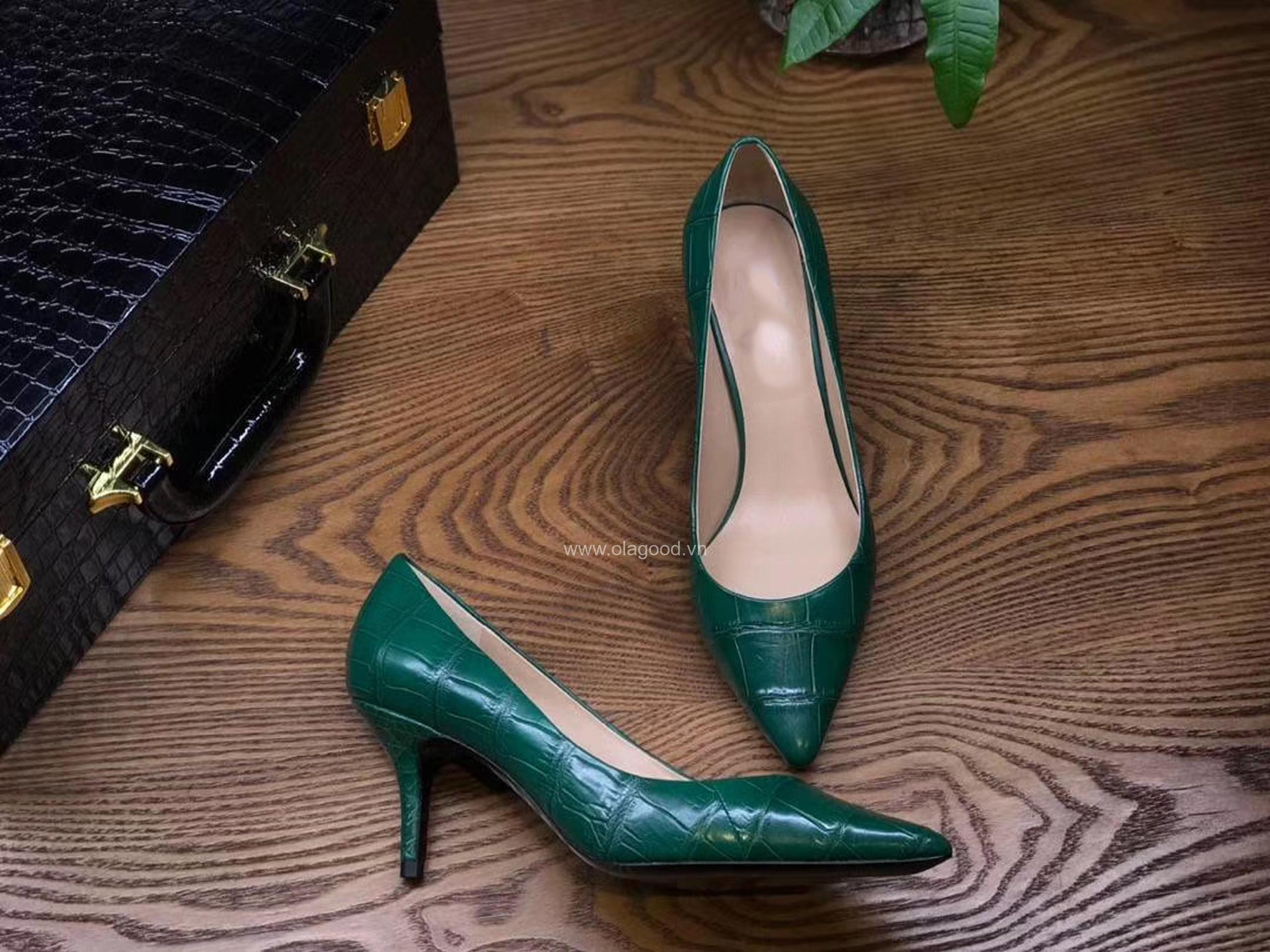 Giày da cá sấu nữ cao cấp - GNU026S - Hình ảnh 2