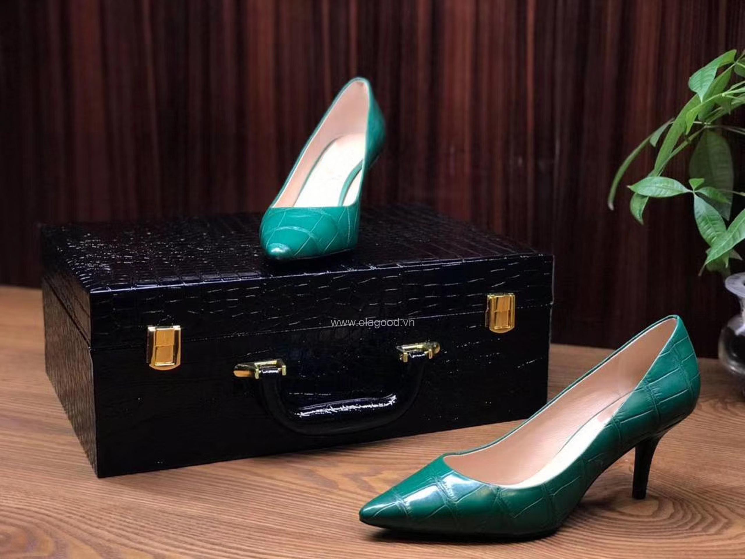 Giày da cá sấu nữ cao cấp - GNU026S - Hình ảnh 3
