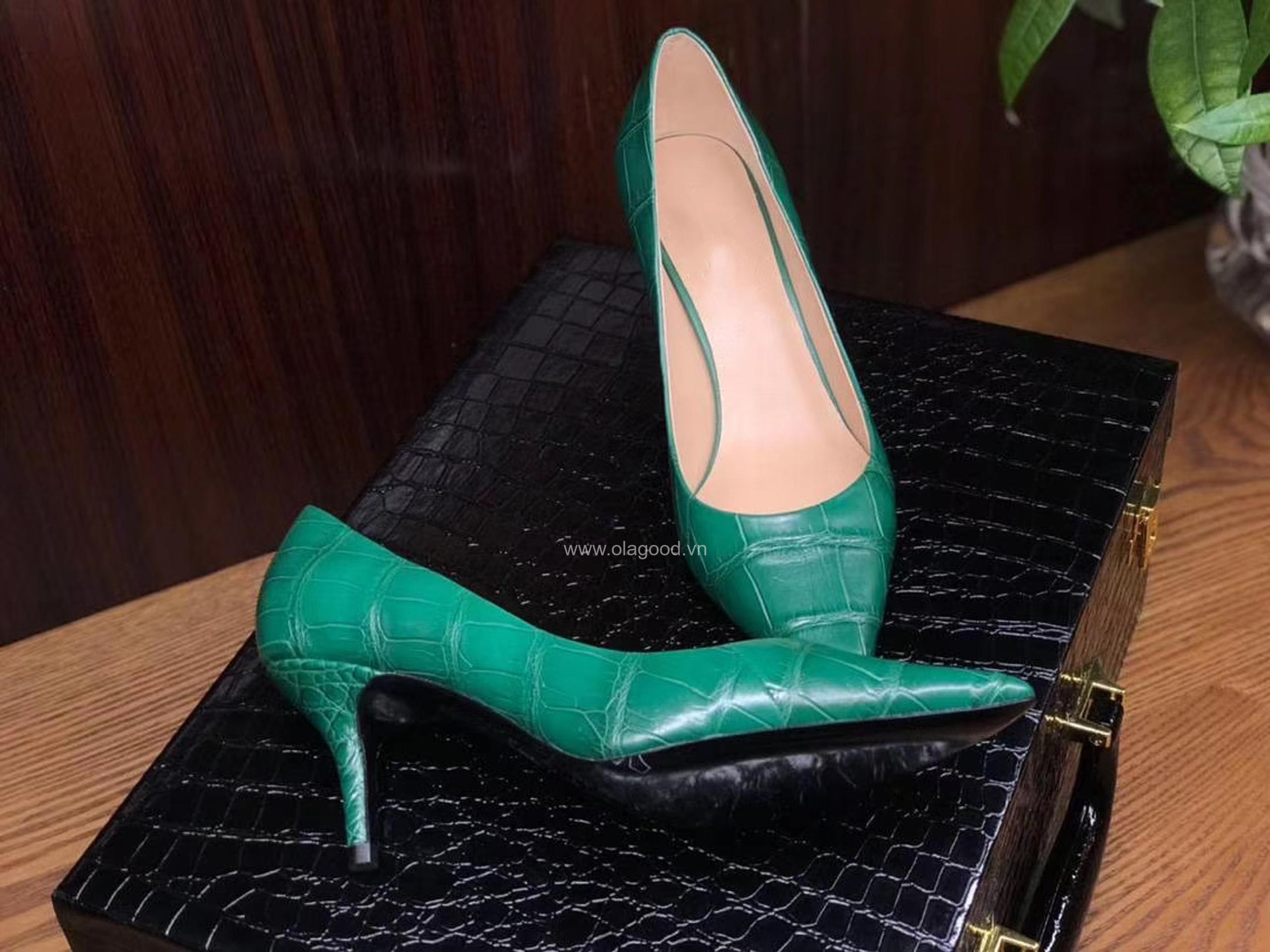 Giày da cá sấu nữ cao cấp - GNU026S - Hình ảnh 4