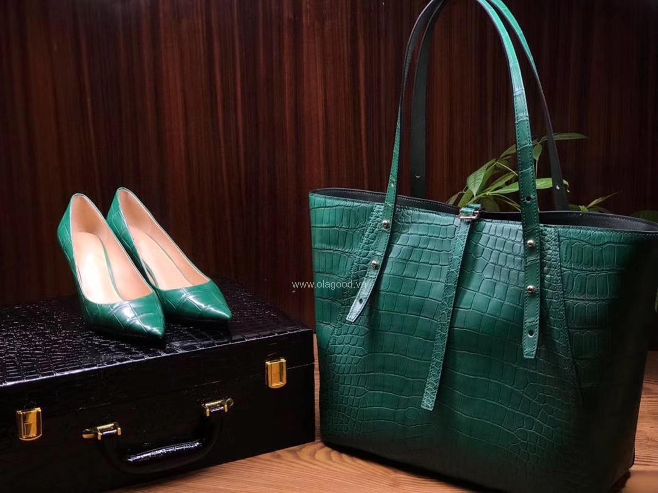 Giày da cá sấu nữ cao cấp - GNU026S - Hình ảnh 6