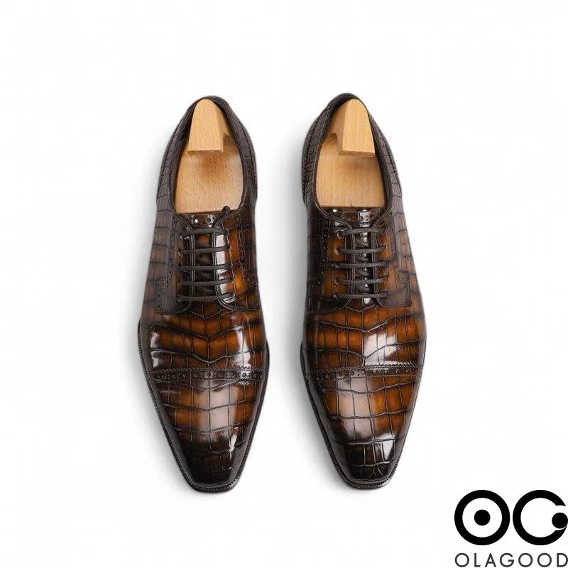 Giày nam goodyear handmade da cá sấu Nile- GGP017S - Hình ảnh 3