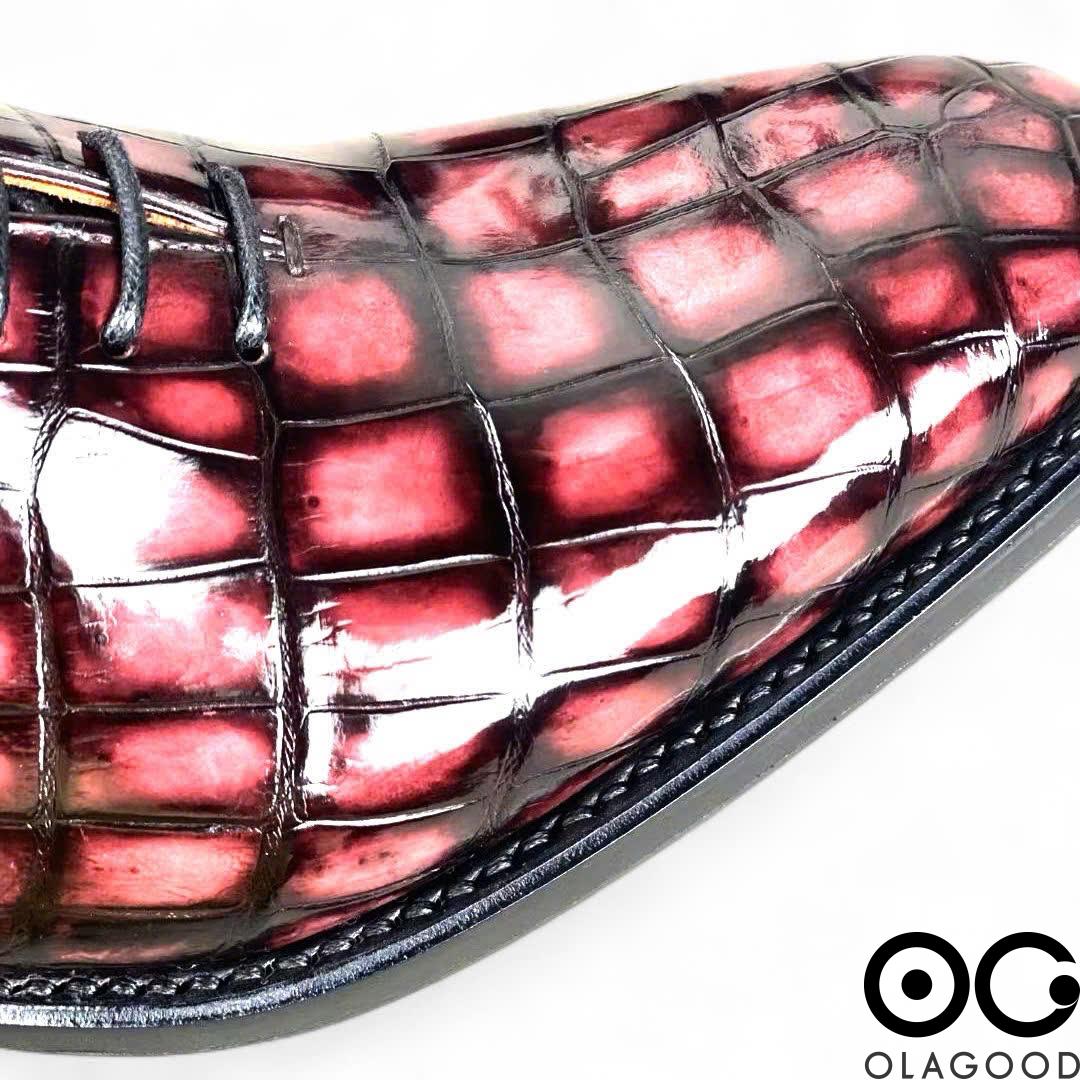 Giày handmade da cá sấu nam - Goodyear patina - GGP013S - Hình ảnh 22