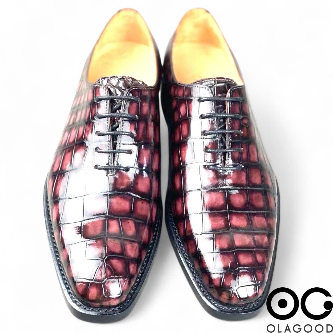 Giày handmade da cá sấu nam - Goodyear patina - GGP013S - Hình ảnh 20