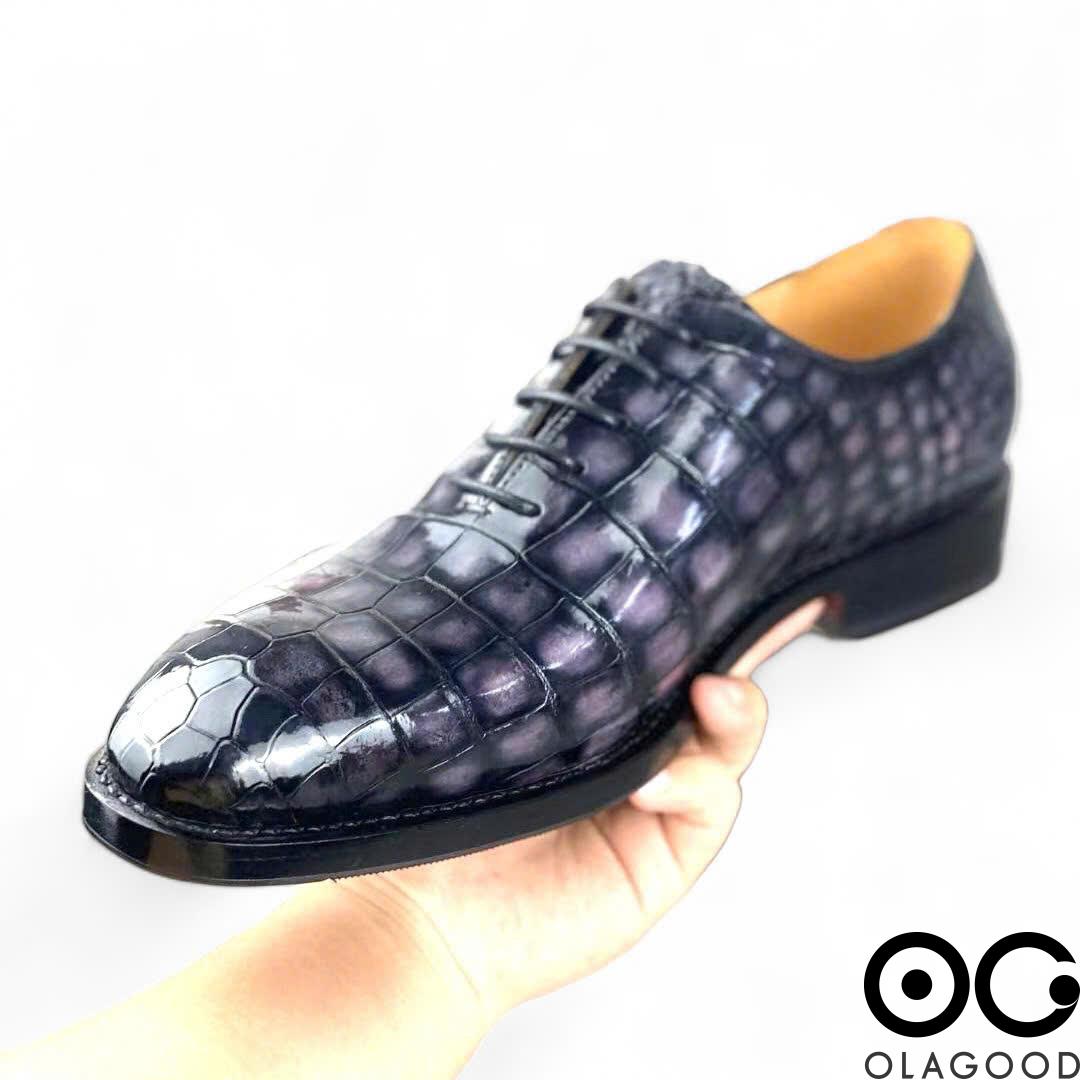 Giày handmade da cá sấu nam - Goodyear patina - GGP013S - Hình ảnh 5