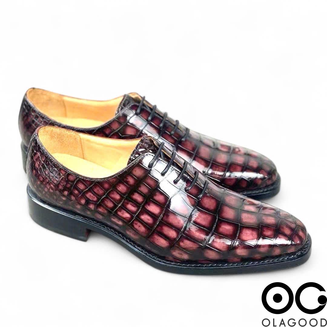 Giày handmade da cá sấu nam - Goodyear patina - GGP013S - Hình ảnh 18