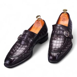 Giày nam handmade cá sấu Nile - Goodyear patina - GGP011S