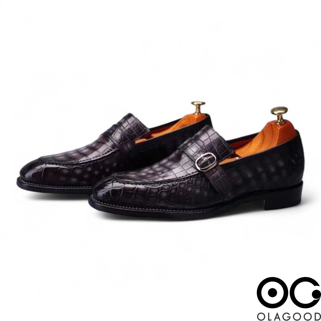 Giày nam handmade cá sấu Nile - Goodyear patina - GGP011S - Hình ảnh 4