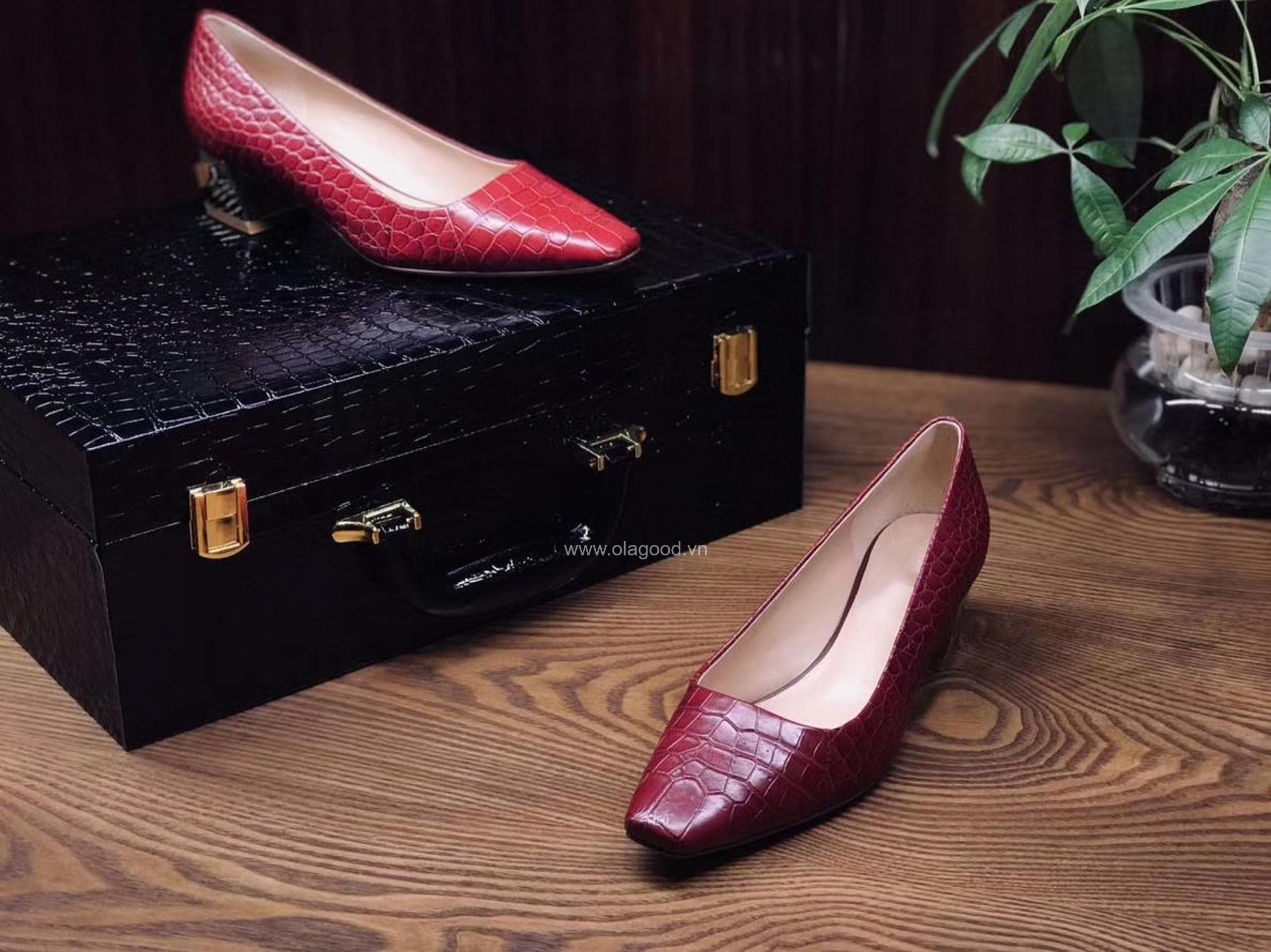 Giày nữ da cá sấu cao cấp - GNU024S - Hình ảnh 5
