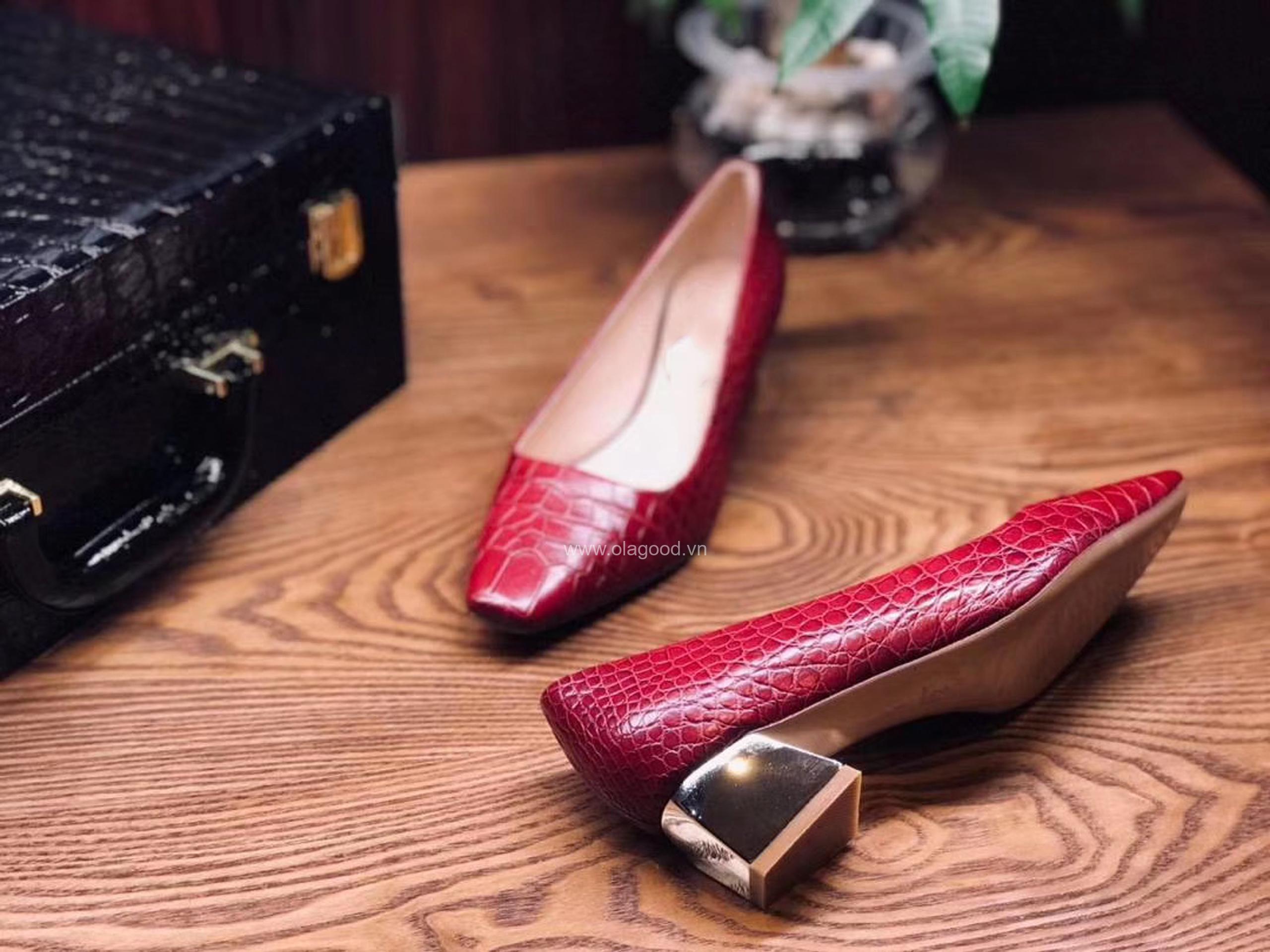 Giày nữ da cá sấu cao cấp - GNU024S - Hình ảnh 6