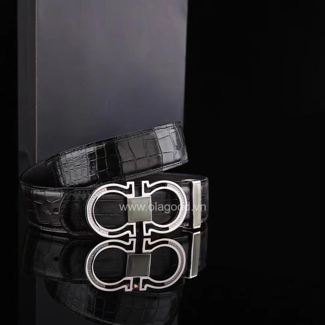 Thắt lưng cá sấu - Khóa bạc Ý 925 - TLB017S - Hình ảnh 4