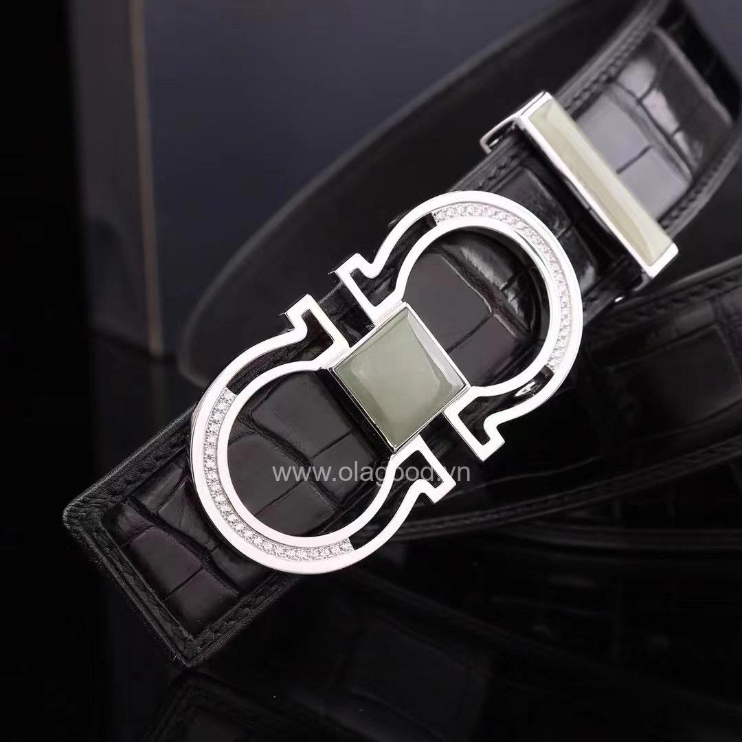 Thắt lưng cá sấu - Khóa bạc Ý 925 - TLB017S - Hình ảnh 5