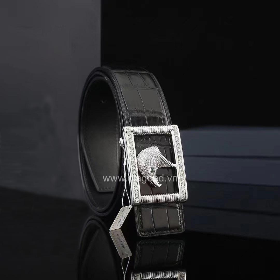 Thắt lưng cá sấu cao cấp - Khóa bạc Ý 925 - TLB0112S - Hình ảnh 5