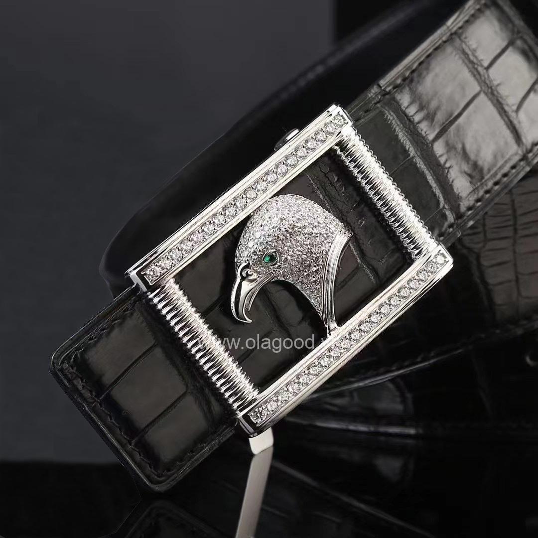 Thắt lưng cá sấu cao cấp - Khóa bạc Ý 925 - TLB0112S - Hình ảnh 7