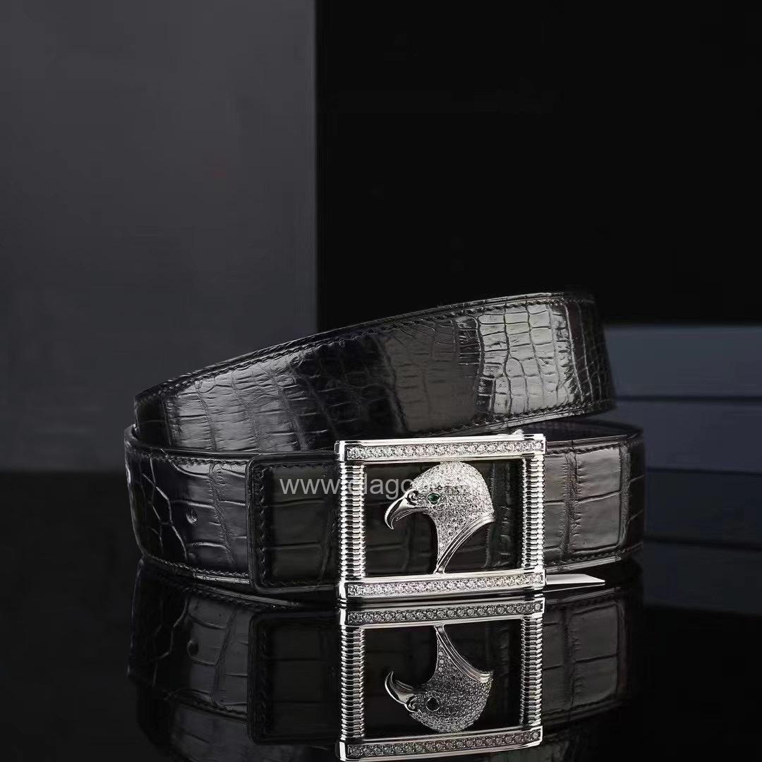 Thắt lưng cá sấu cao cấp - Khóa bạc Ý 925 - TLB0112S - Hình ảnh 3
