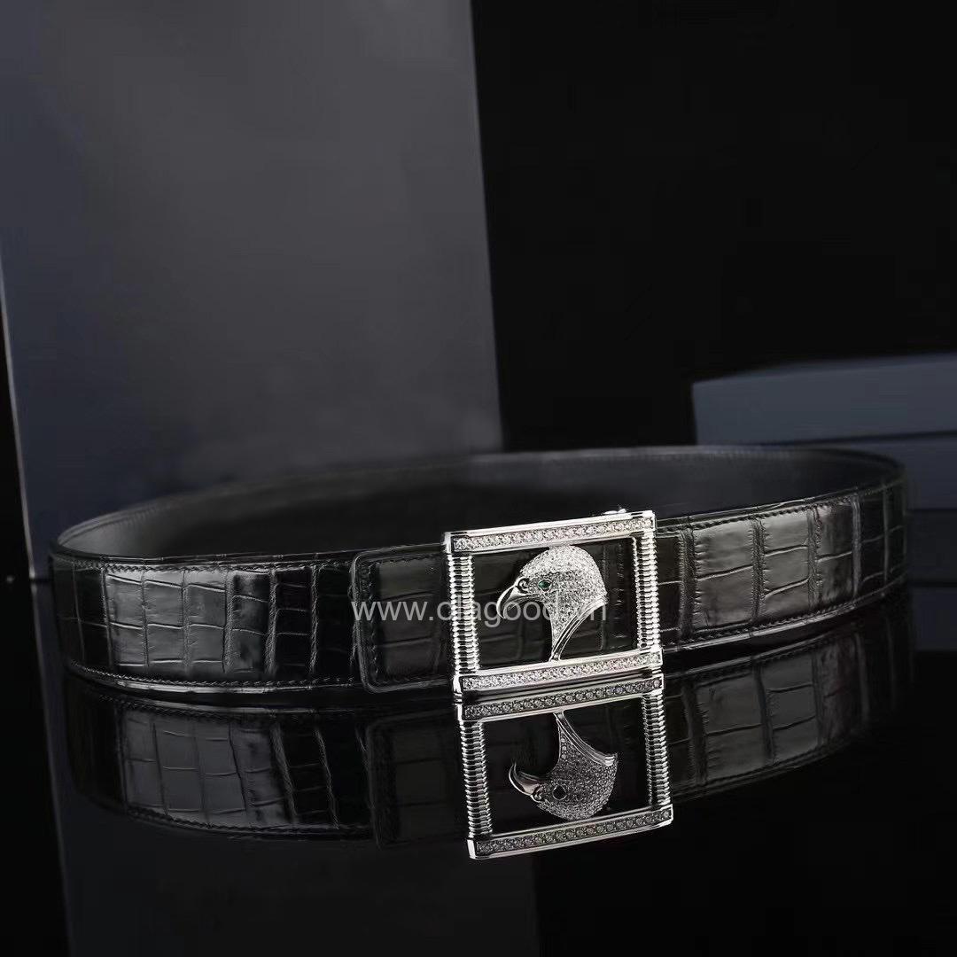 Thắt lưng cá sấu cao cấp - Khóa bạc Ý 925 - TLB0112S - Hình ảnh 6
