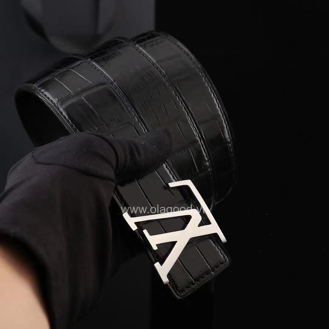 Thắt lưng cá sấu nam - Khóa bạc Ý 925 - TLB016S - Hình ảnh 6