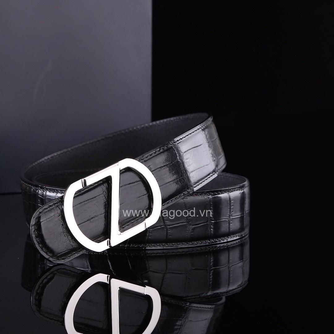Thắt lưng da cá sấu cao cấp - Khóa bạc Ý 925 - TLB0110S - Hình ảnh 2