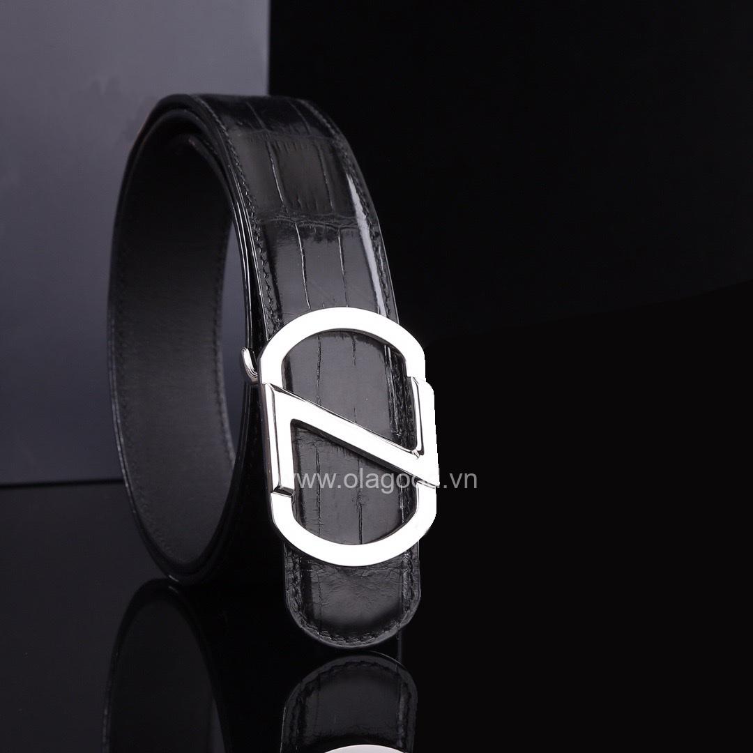 Thắt lưng da cá sấu cao cấp - Khóa bạc Ý 925 - TLB0110S - Hình ảnh 4