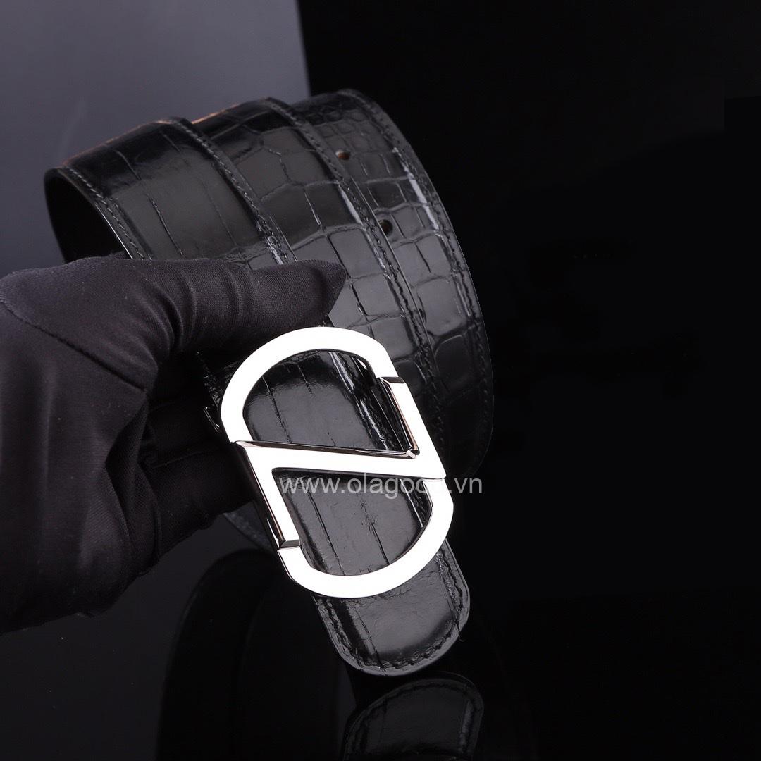 Thắt lưng da cá sấu cao cấp - Khóa bạc Ý 925 - TLB0110S - Hình ảnh 5
