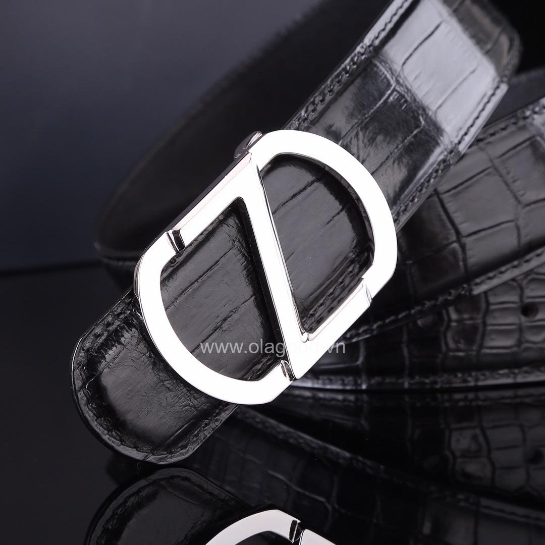 Thắt lưng da cá sấu cao cấp - Khóa bạc Ý 925 - TLB0110S - Hình ảnh 7