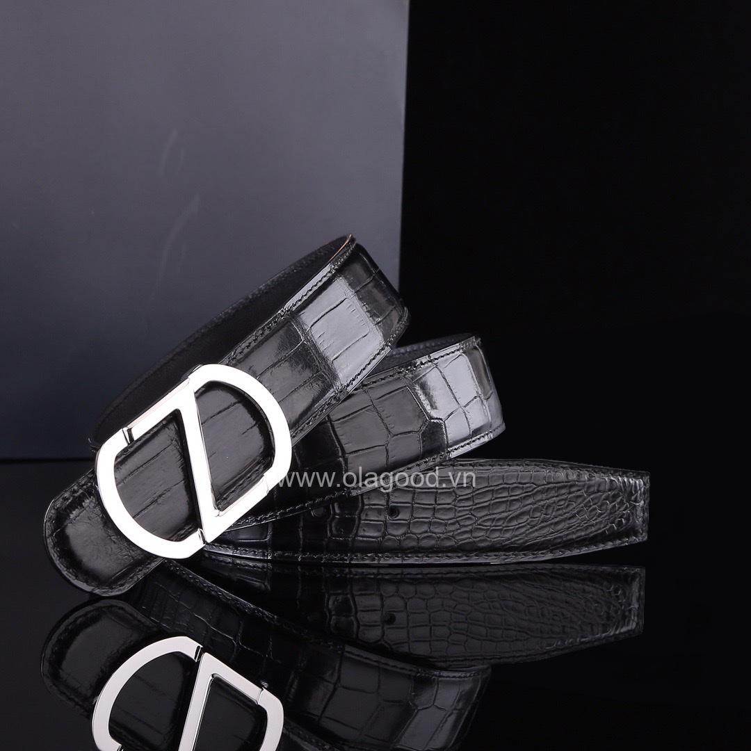 Thắt lưng da cá sấu cao cấp - Khóa bạc Ý 925 - TLB0110S