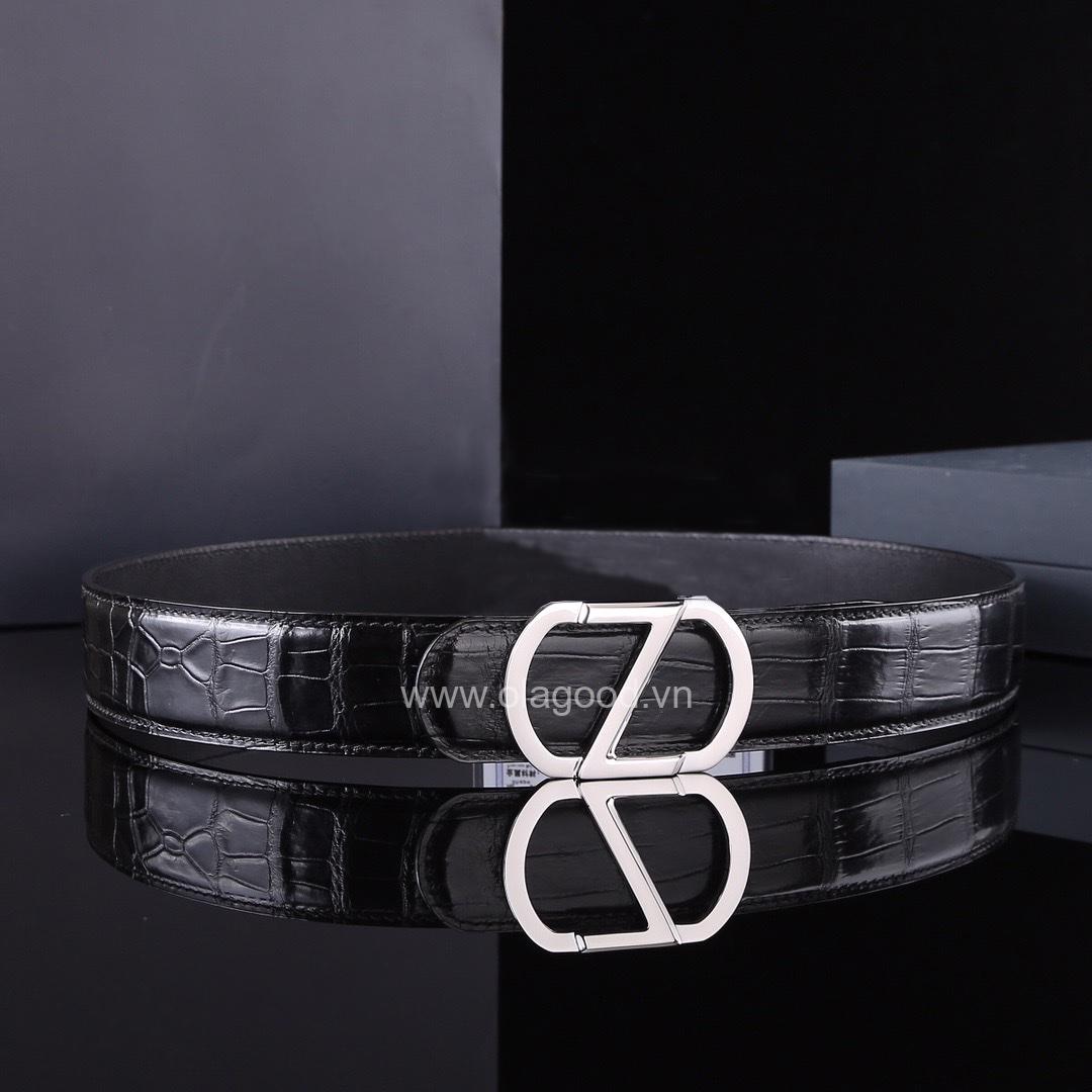 Thắt lưng da cá sấu cao cấp - Khóa bạc Ý 925 - TLB0110S - Hình ảnh 6