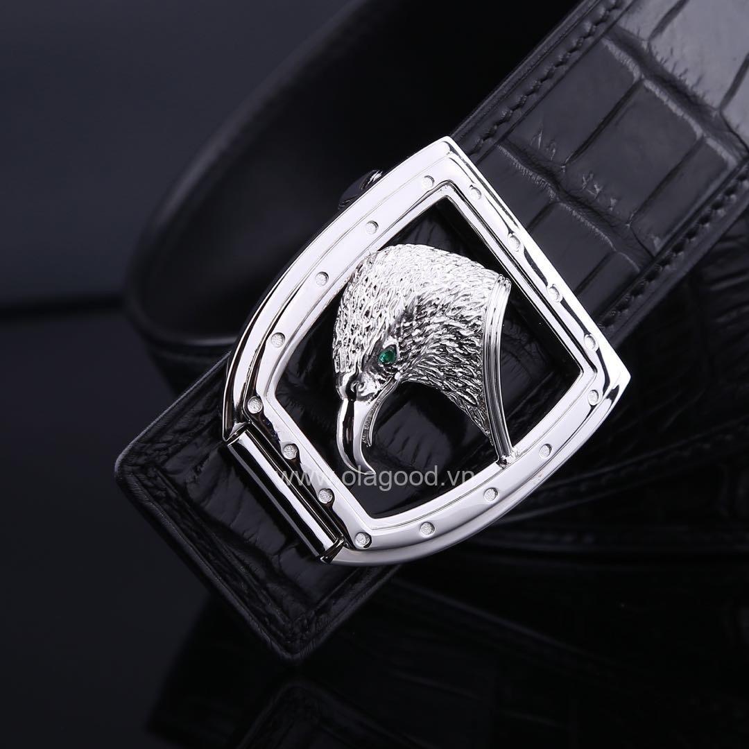 Thắt lưng da cá sấu chính hãng - Khóa bạc Ý S925 - TLB0131S - Hình ảnh 7