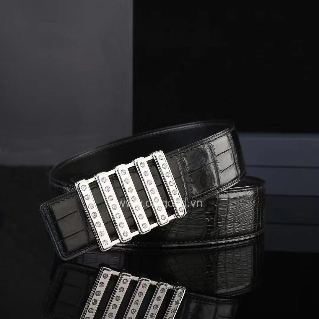 Thắt lưng nam cá sấu - Khóa bạc Ý 925 - TLB014S - Hình ảnh 2