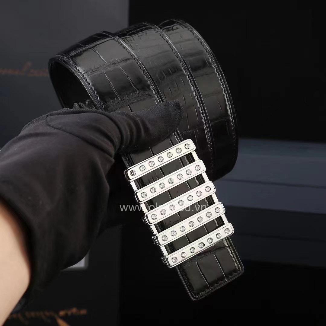 Thắt lưng nam cá sấu - Khóa bạc Ý 925 - TLB014S - Hình ảnh 5