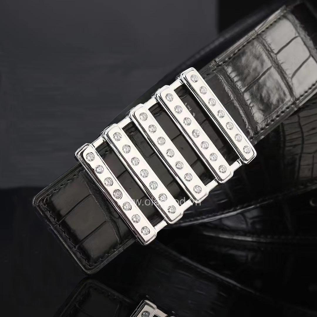 Thắt lưng nam cá sấu - Khóa bạc Ý 925 - TLB014S - Hình ảnh 7