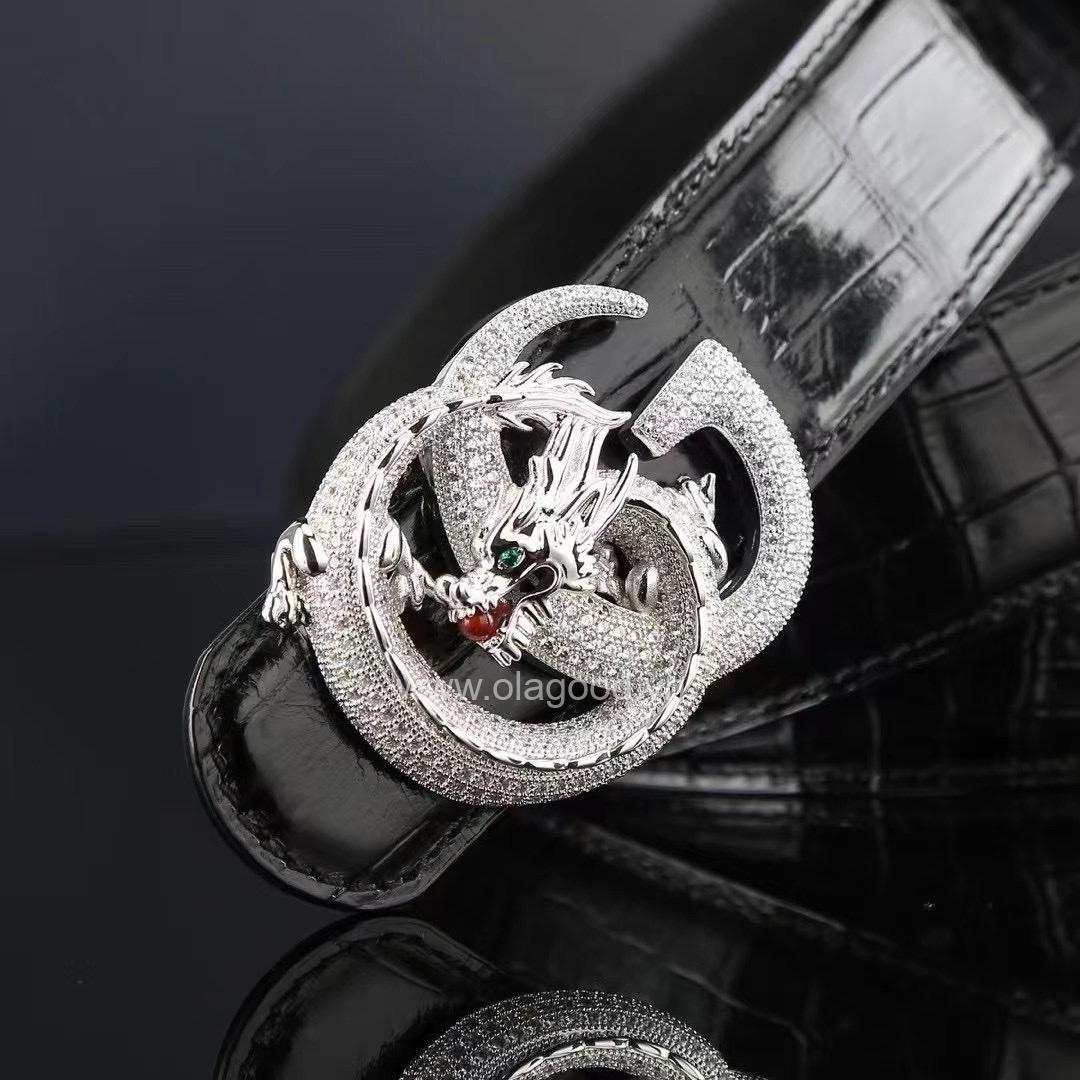Thắt lưng nam cá sấu cao cấp - Khóa bạc ý S925 - Hình ảnh 8