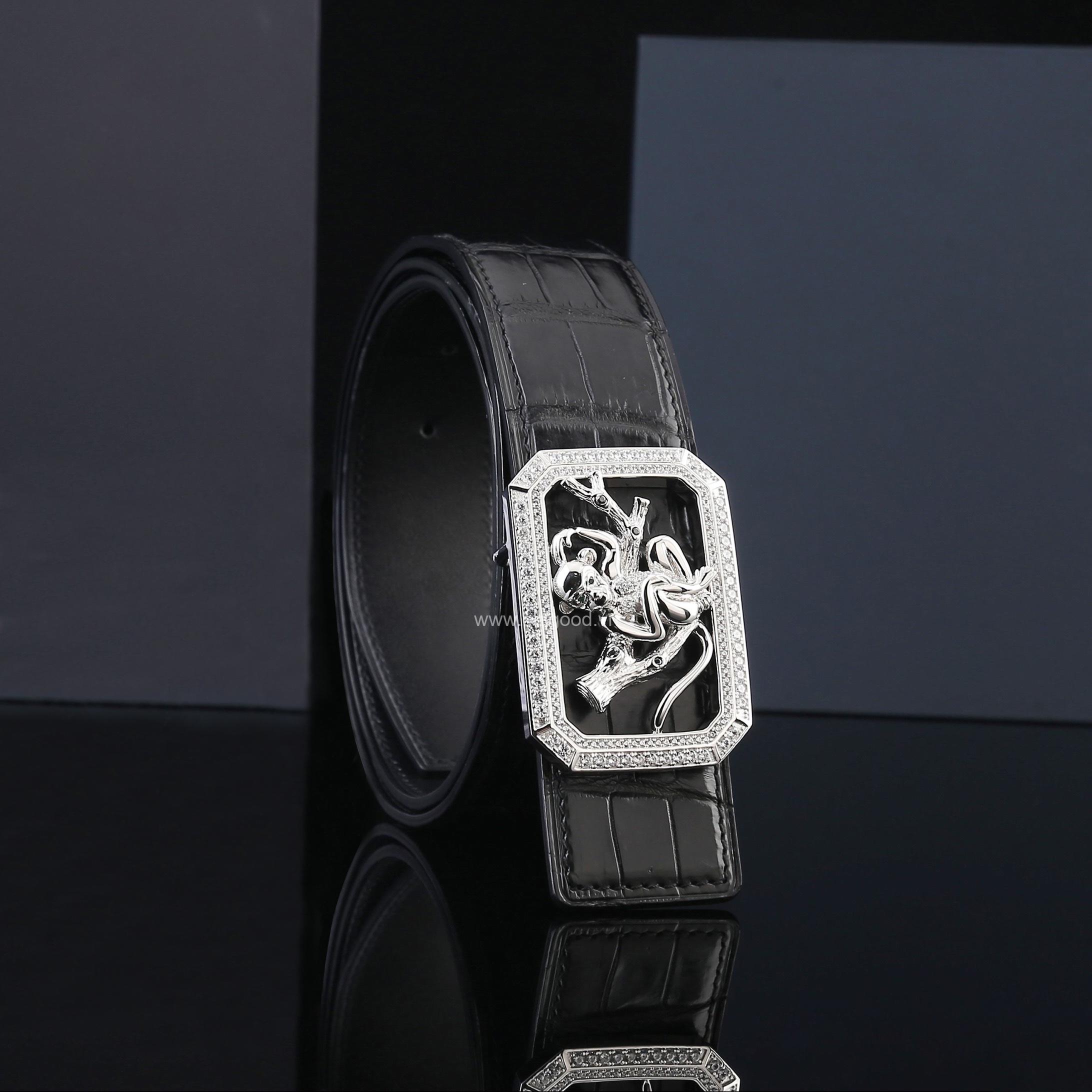 Thắt lưng nam cá sấu thật - Khóa bạc Ý 925 - TLB0120S - Hình ảnh 4