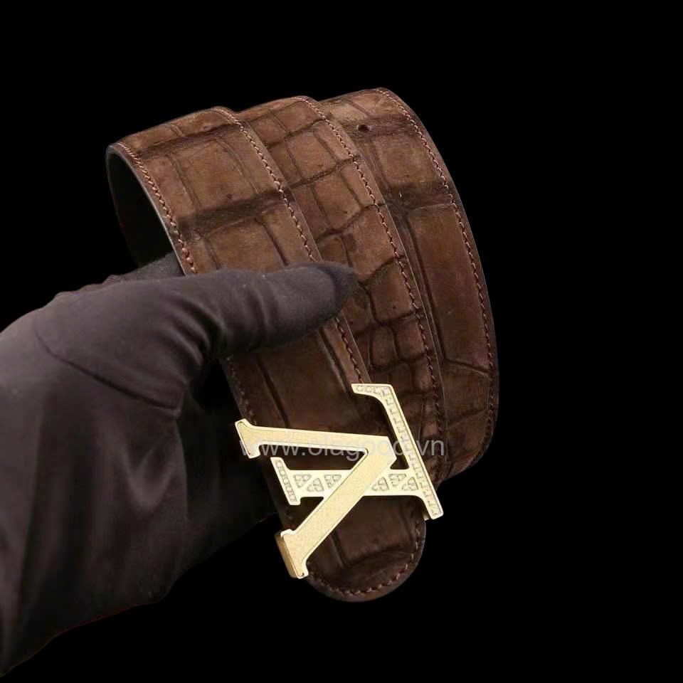 Thắt lưng nam da cá sấu Nubuck - TLN016S - Hình ảnh 5