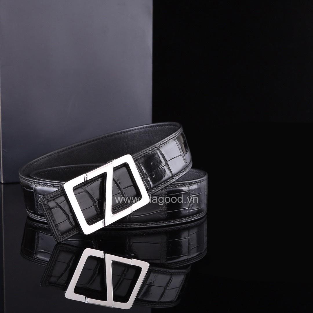Thắt lưng nam da cá sấu cao cấp - Khóa bạc 925 - TLB0111S - Hình ảnh 2