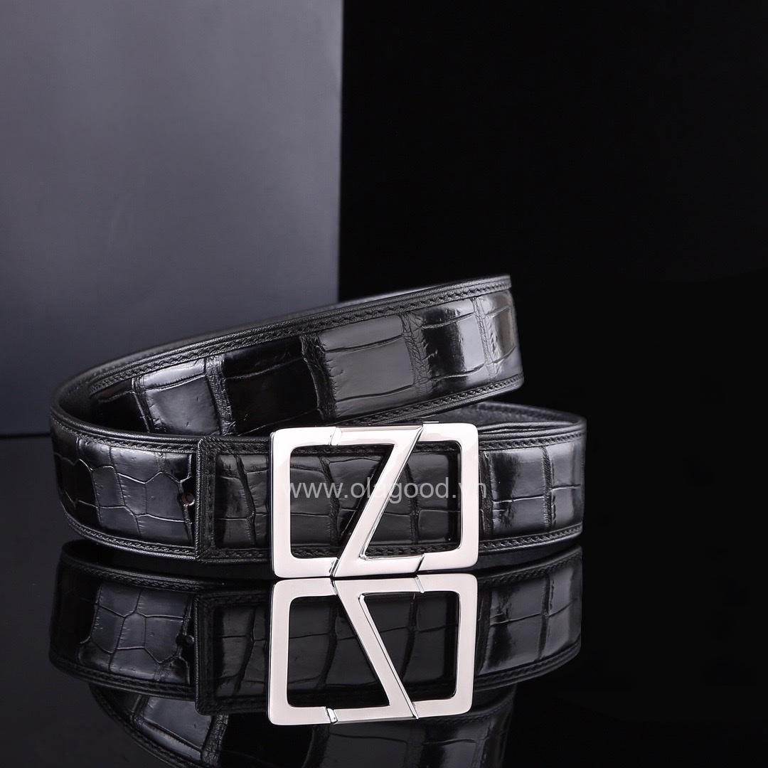 Thắt lưng nam da cá sấu cao cấp - Khóa bạc 925 - TLB0111S - Hình ảnh 3
