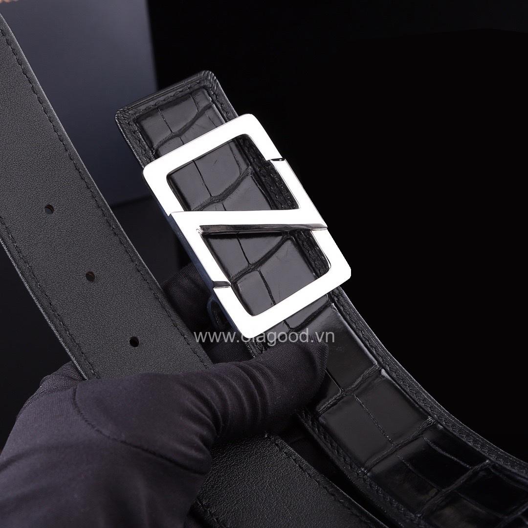 Thắt lưng nam da cá sấu cao cấp - Khóa bạc 925 - TLB0111S - Hình ảnh 7