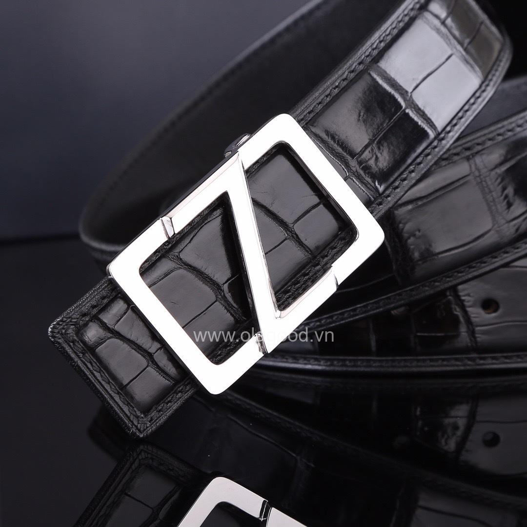 Thắt lưng nam da cá sấu cao cấp - Khóa bạc 925 - TLB0111S - Hình ảnh 6