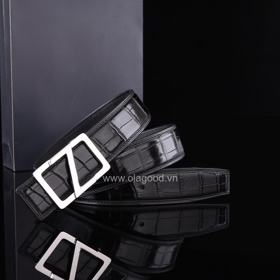 Thắt lưng nam da cá sấu cao cấp - Khóa bạc 925 - TLB0111S