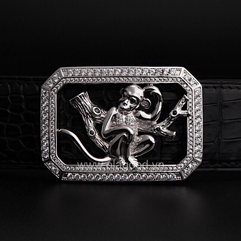 Thắt lưng nam cá sấu thật - Khóa bạc Ý 925 - TLB0120S - Hình ảnh 7