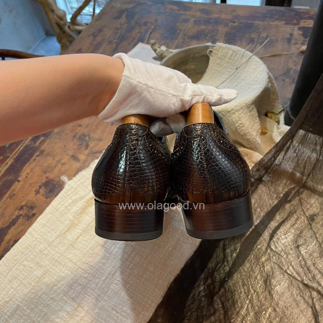 Giày nam goodyear handmade da cá sấu Nile- GGP017S - Hình ảnh 16