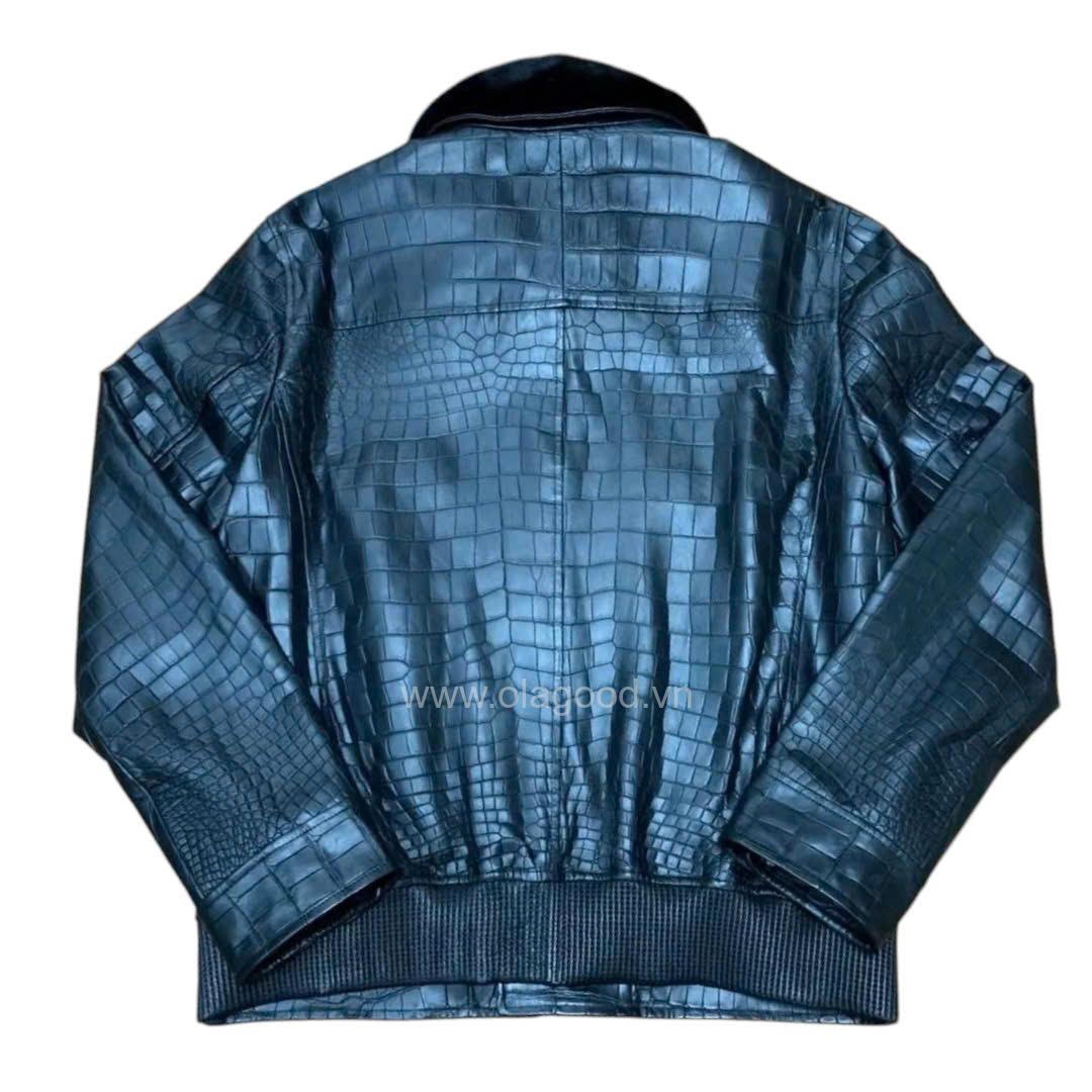 Áo da cá sấu nam - VJK012S - Hình ảnh 3