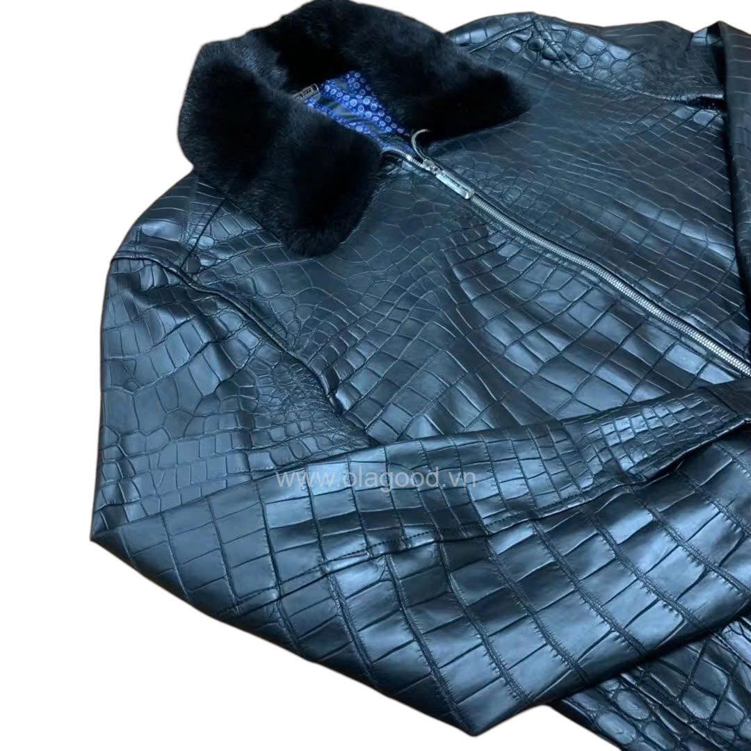 Áo da cá sấu nam - VJK012S - Hình ảnh 4