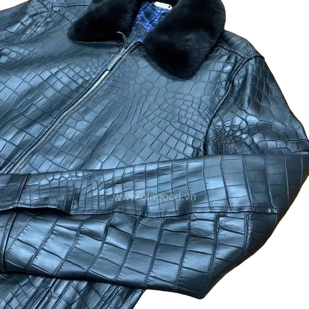 Áo da cá sấu nam - VJK012S - Hình ảnh 6