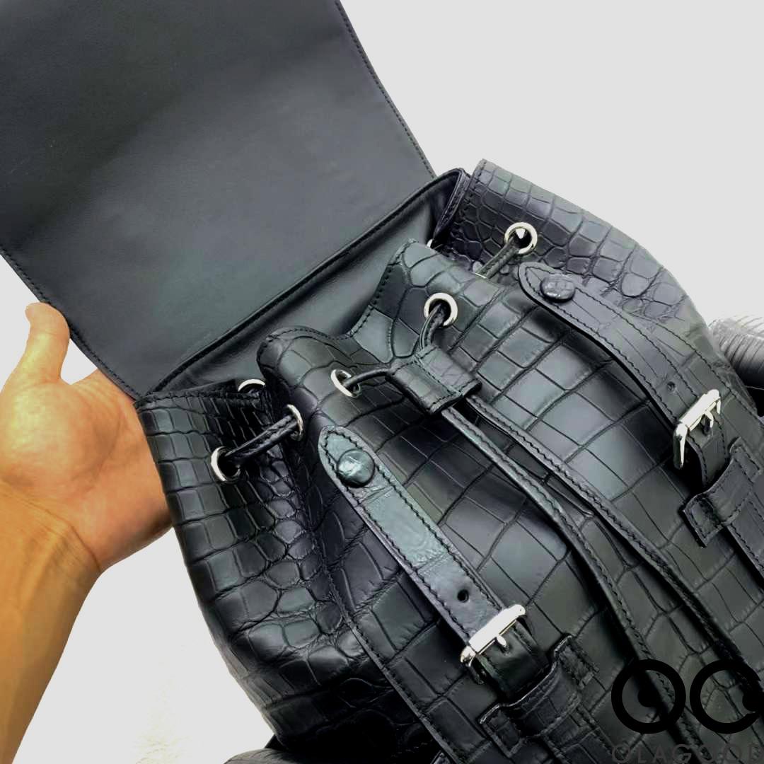 Balo đeo vai da cá sấu nile - BLN015S - Hình ảnh 6